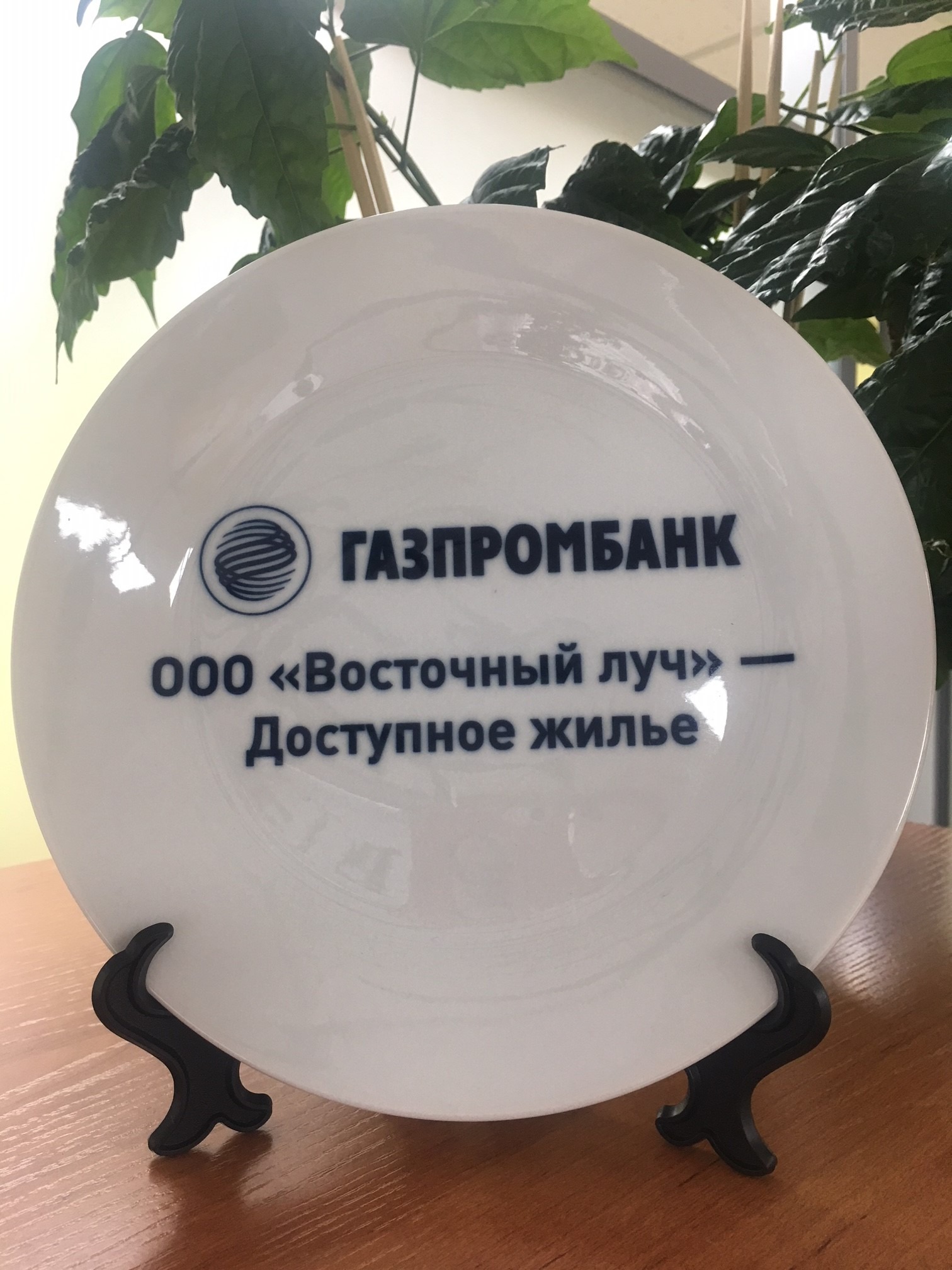 Тарелка от газпромбанка